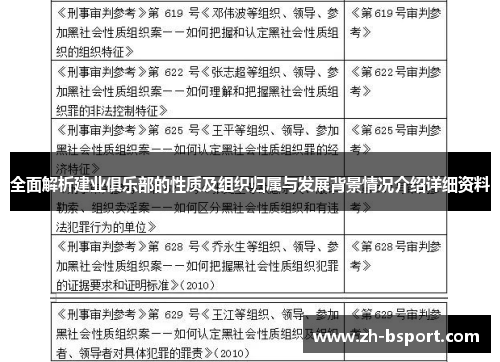 全面解析建业俱乐部的性质及组织归属与发展背景情况介绍详细资料