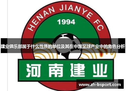 建业俱乐部属于什么性质的单位及其在中国足球产业中的角色分析