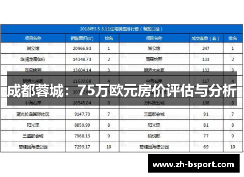 成都蓉城：75万欧元房价评估与分析